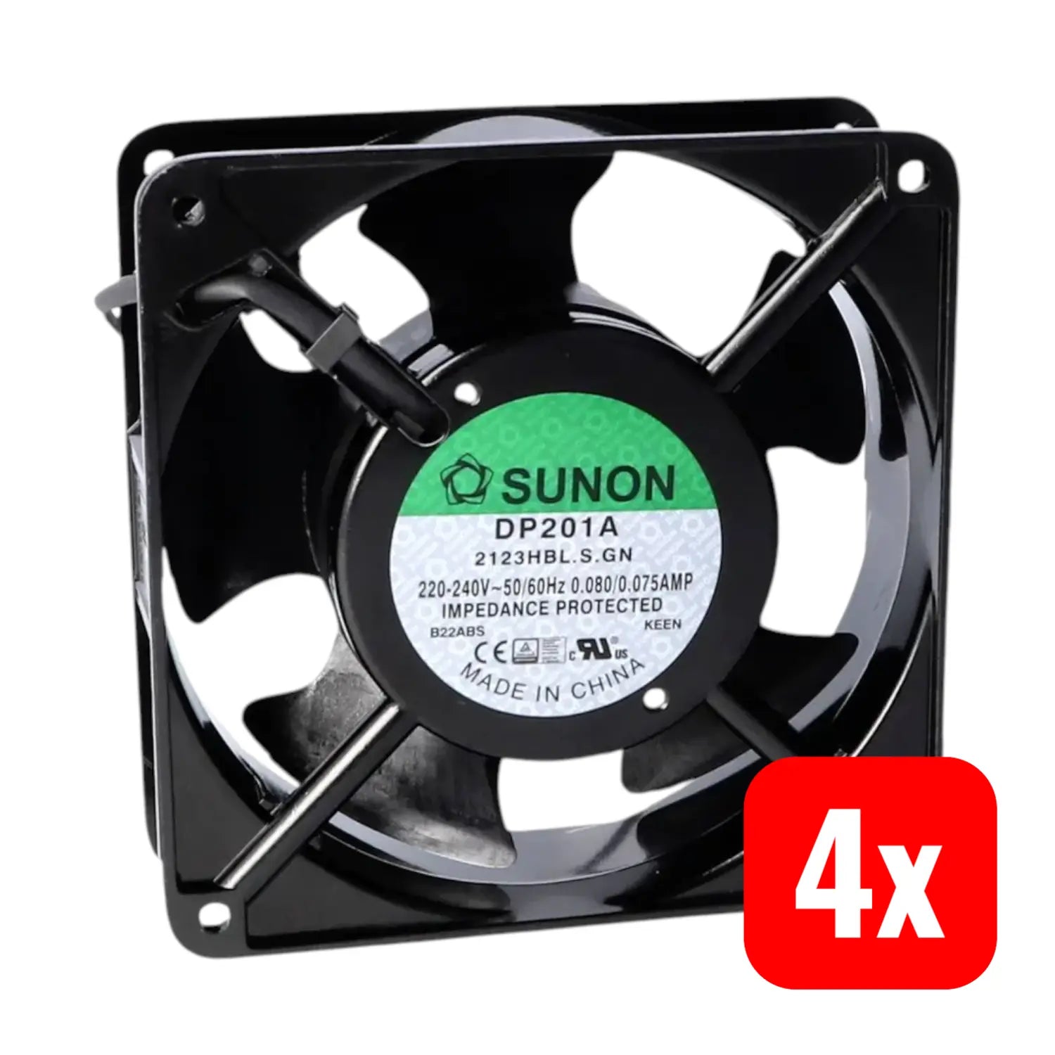 B-Ware Sunon Axiallüfter Ventilator Dp201 A 2123 Hbl.S.Gn 230 V Thermoplast 120mm 4 Stück - 4021087090551