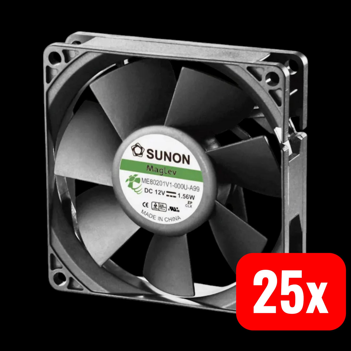 Sunon Axiallüfter Ventilator 12V/DC 61.16 m³h ME80201V1-000U-A99  25 STÜCK - 4064161261324