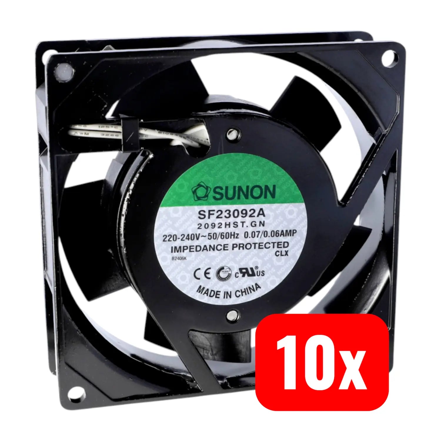 B-Ware Sunon Sf23092 A 2092 Hsl.Gn Axiallüfter 230 Vac 49.25m³/H Axialventilator 10 Stück - 4021087090667