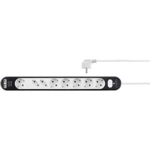 B-Ware Sygonix Sy 4538278 Steckdosenleiste Mehrfachstecker Usb Schutzkontakt 8fach Weiß - 4064161081779