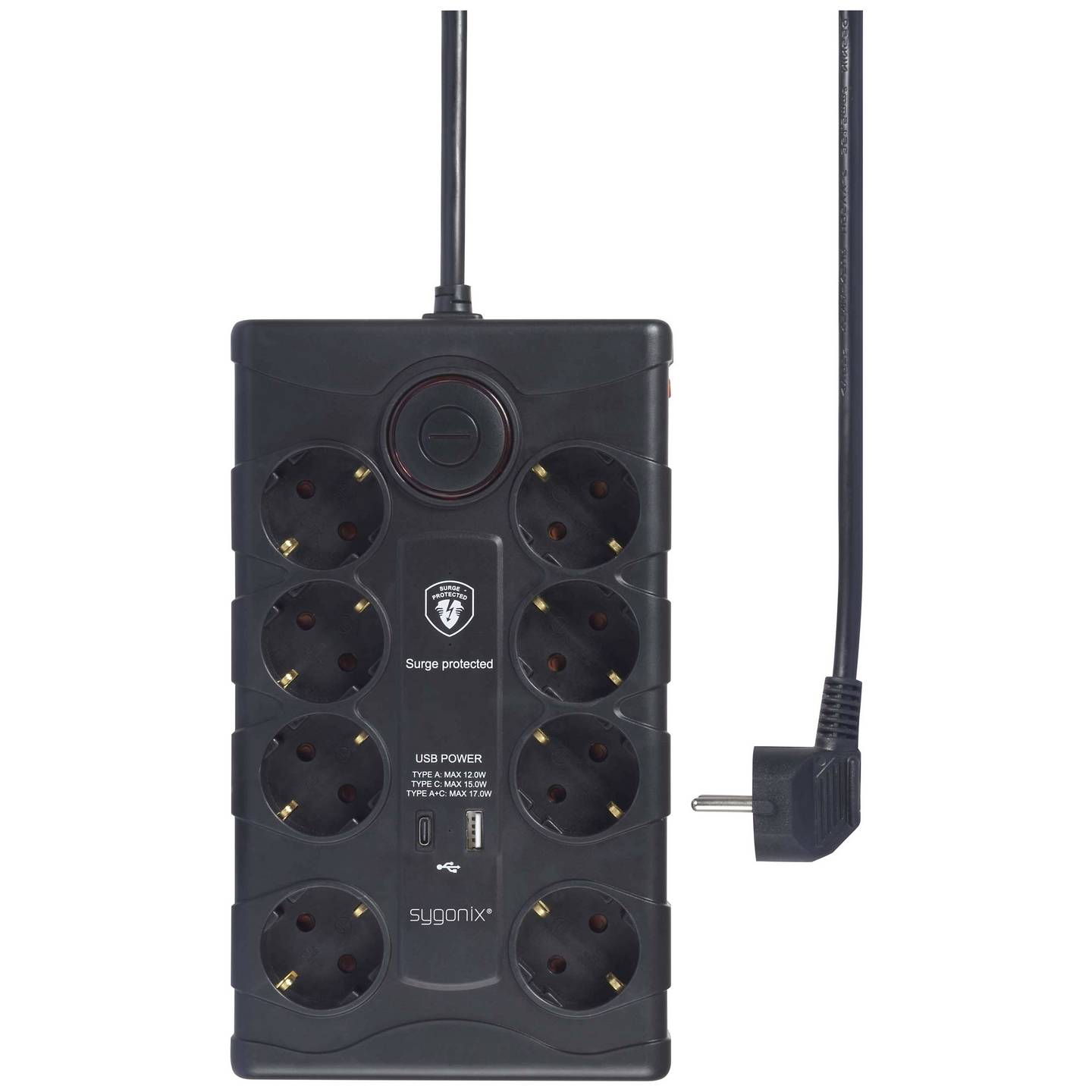 B-Ware Sygonix 8 Fach überspannungsschutz Steckdosenleiste Mehrfachsteckdose 2x - 4064161336893