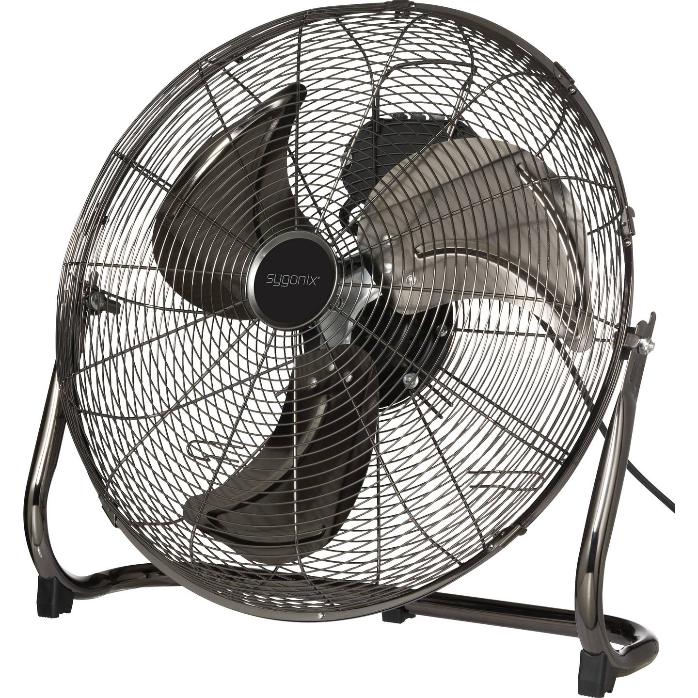 Sygonix Bodenventilator Ventilator Lüfter Schwarz 120 W Metall 45cm Aluminium B-Ware - 4064161342566