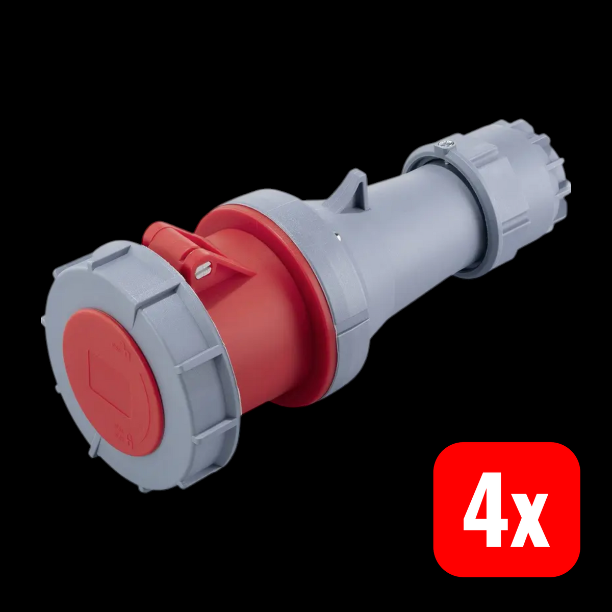 SYGONIX CEE Kupplung Stecker Grau IP67 Pilotkontakt Kunststofffrei 4 STÜCK - 4064161474182