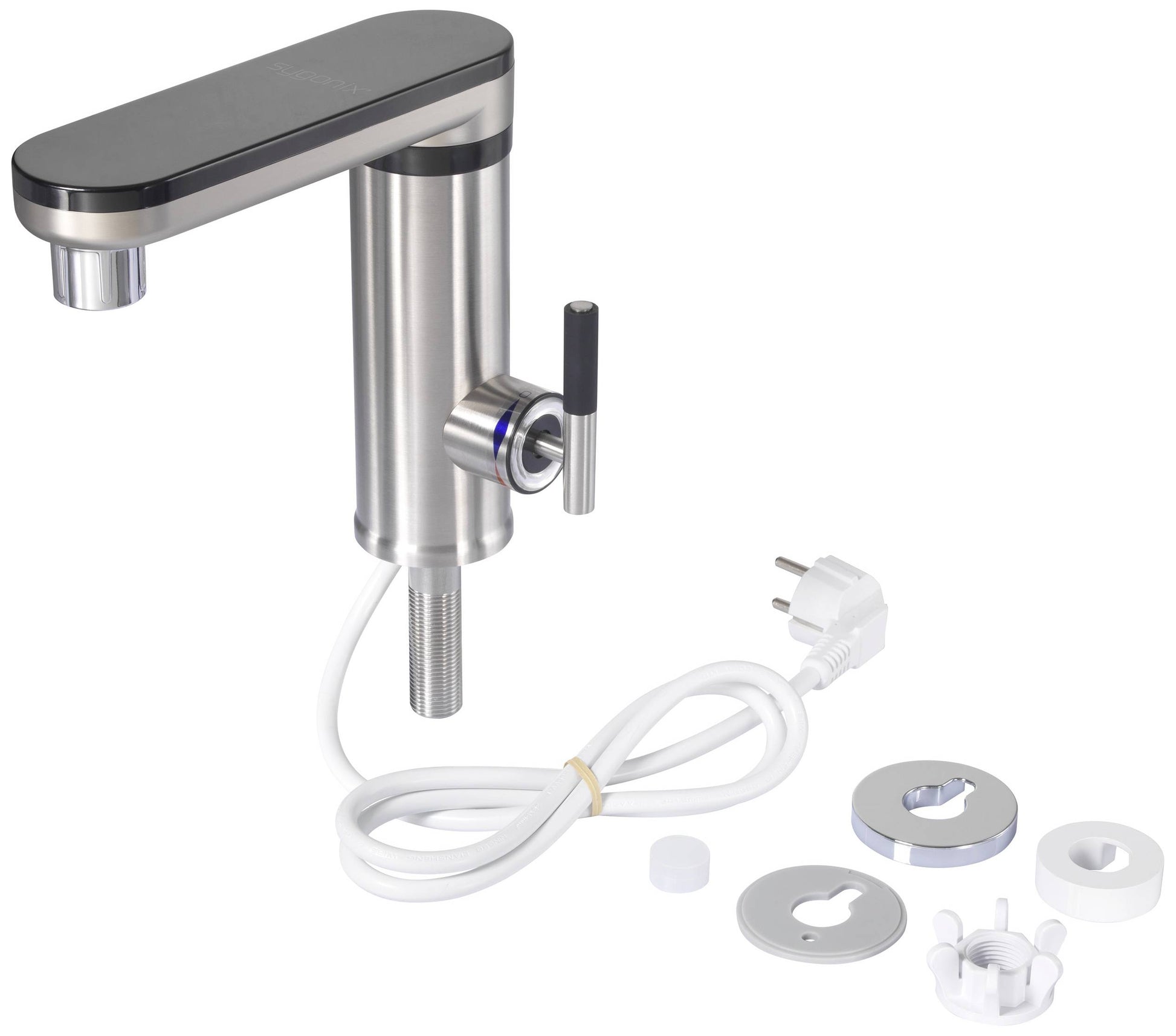 SYGONIX Elektrischer Wasserhahn Edelstahl LED Sanitäranlage Wasseraufbereitung - 4064161260211
