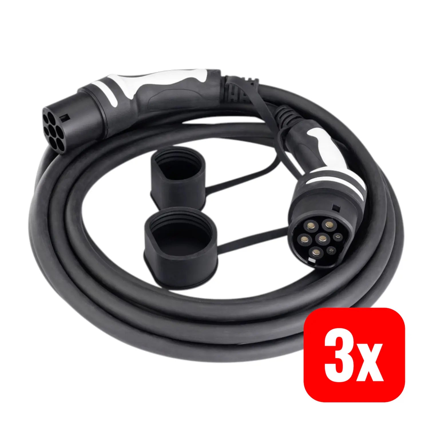 B-Ware Sygonix Ladekabel Stromkabel E Auto 7m Typ 2 Außen Geeignet Schwarz 3 Stück - 4064161319513