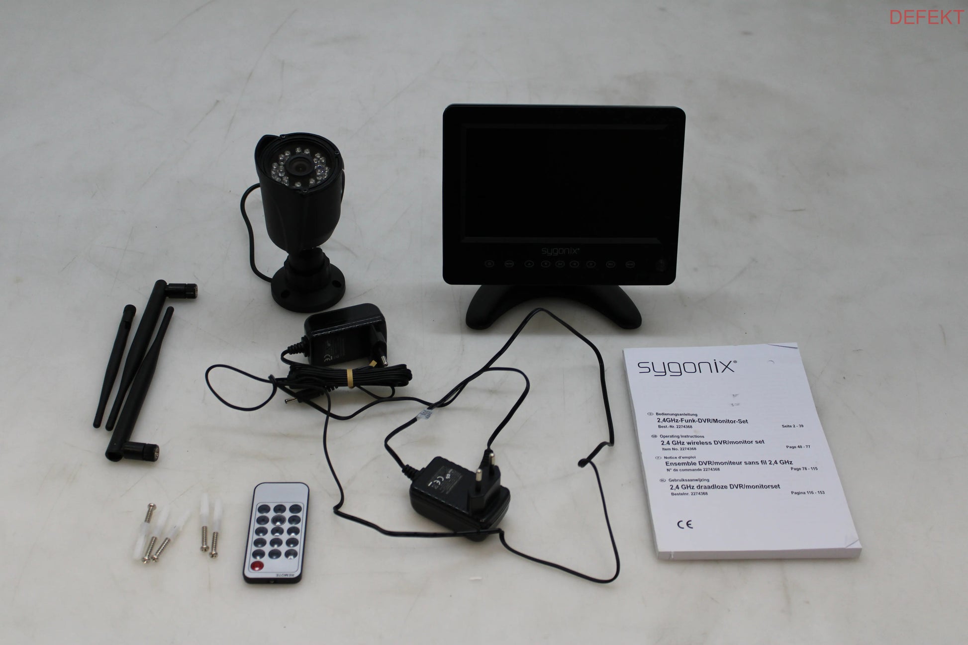 D-Ware Sygonix Sy 4548736 Funk überwachungskamera Set überwachung Kamera Defektware575 - 4064161088945