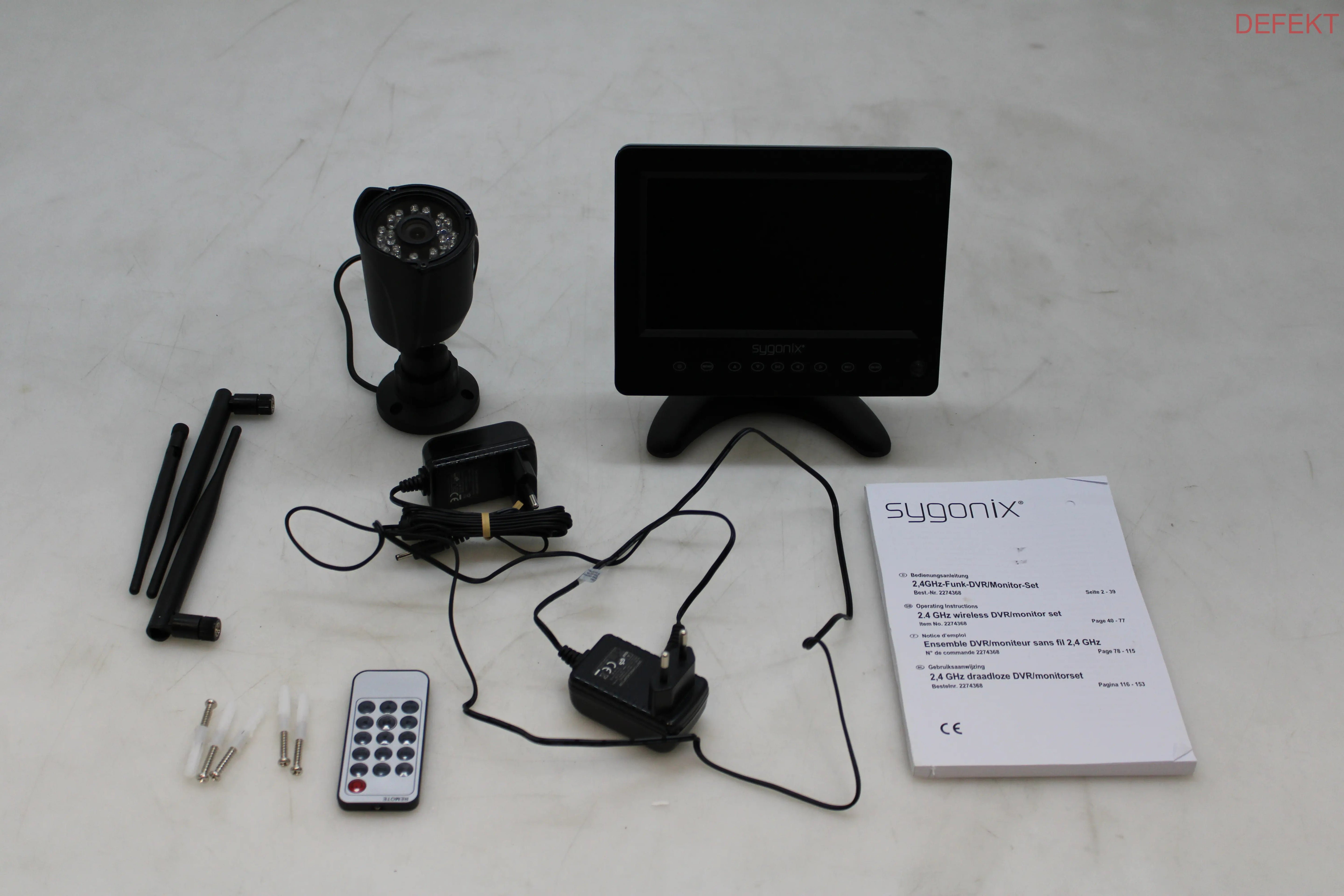D-Ware Sygonix Sy 4548736 Funk überwachungskamera Set überwachung Kamera Defektware575 - 4064161088945