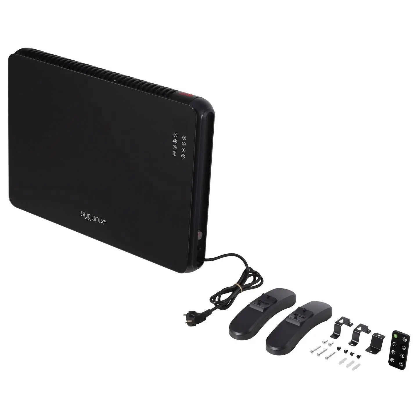 B-Ware Sygonix Glaskonvektor Elektroh Heizgerät Heizung Raumheizung 2000 W Weiß - 4064161407524