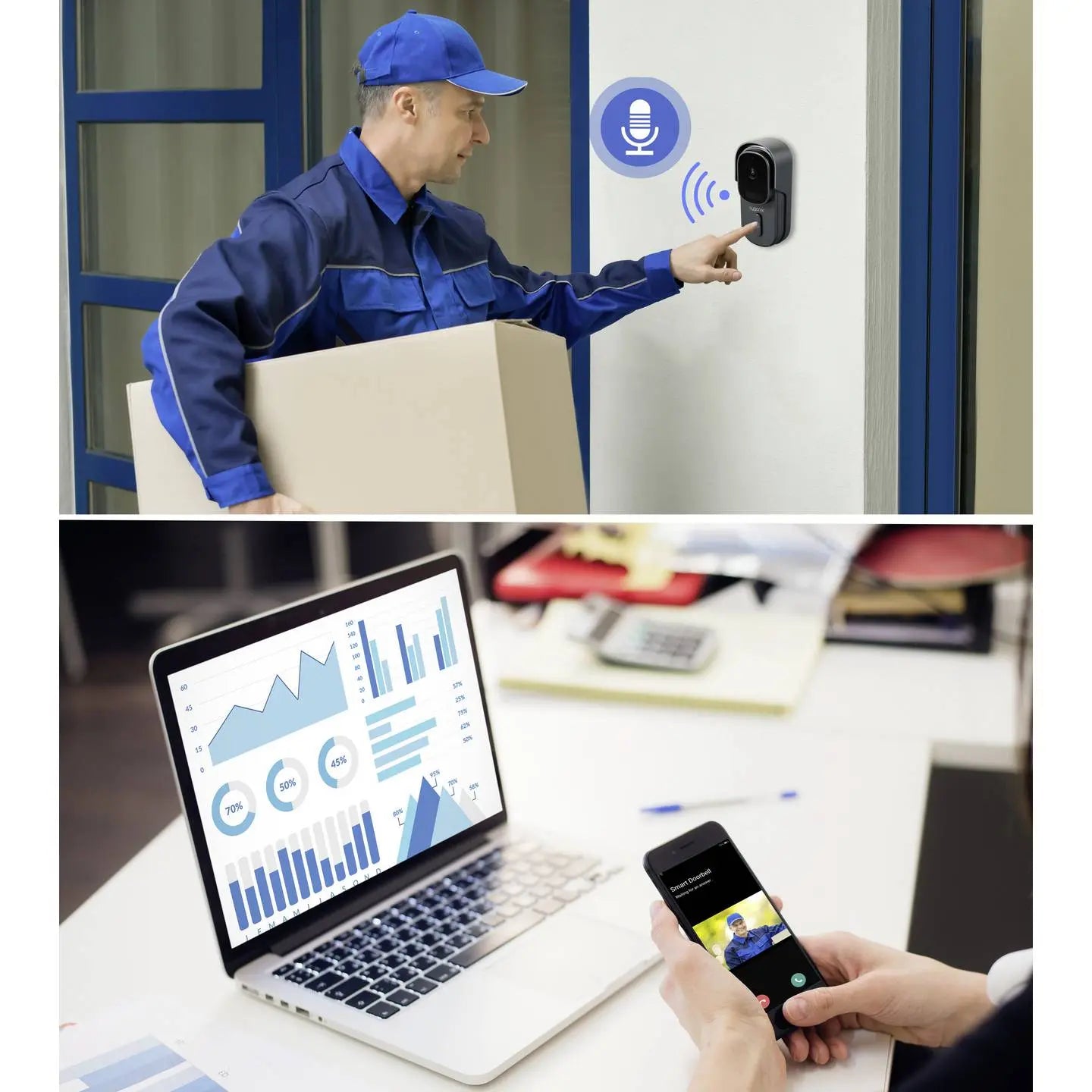 B-Ware Sygonix Ip Video Türsprechanlage Türklingel Wlan Funk Grau Weiß Smart Home Qhd - 4064161396293