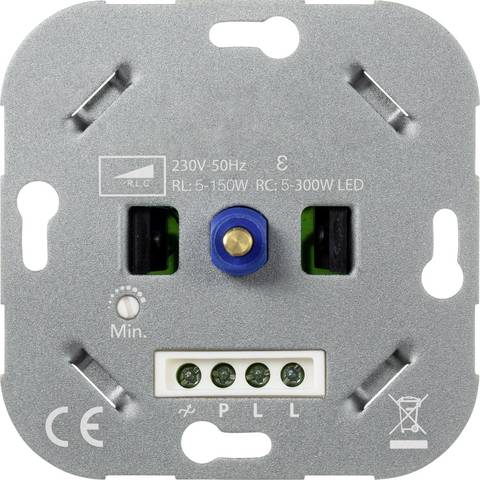 Sygonix SY-4697886 Drehdimmer Universal-Dimmer Halogenlampe LED-Lampe Glühlampe - 4064161162706