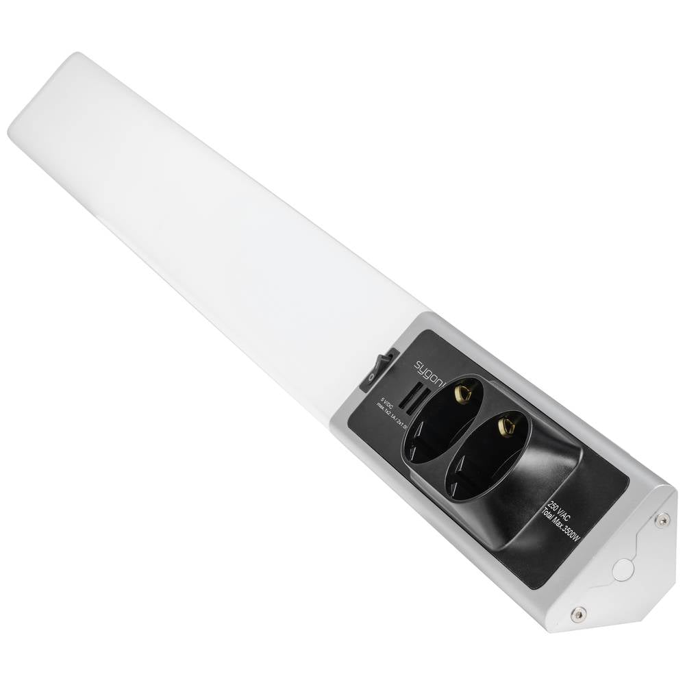 B-Ware Sygonix Unterbauleuchte Lichtleiste Led Neutralweiß Steckdose Schalter Usb Silbe - 4064161199511