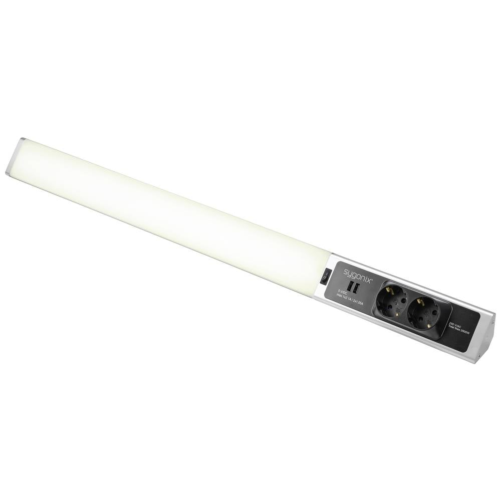 B-Ware Sygonix Unterbauleuchte Lichtleiste Led Neutralweiß Steckdose Schalter Usb Silbe - 4064161199511