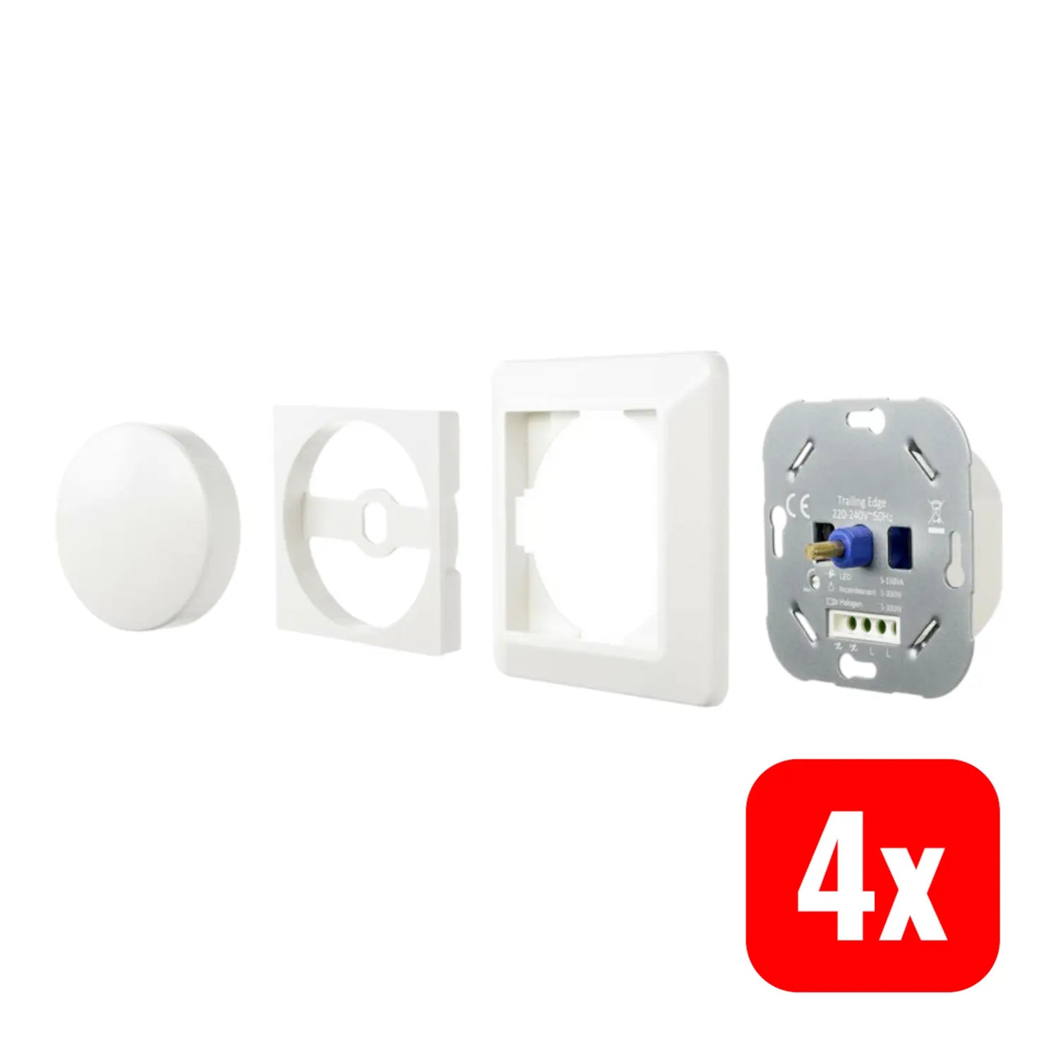 B-Ware Sygonix Sy 4697894 Drehdimmer Lichtdimmer Dimmschalter Drehdimmschalter 4 Stück - 4064161162744