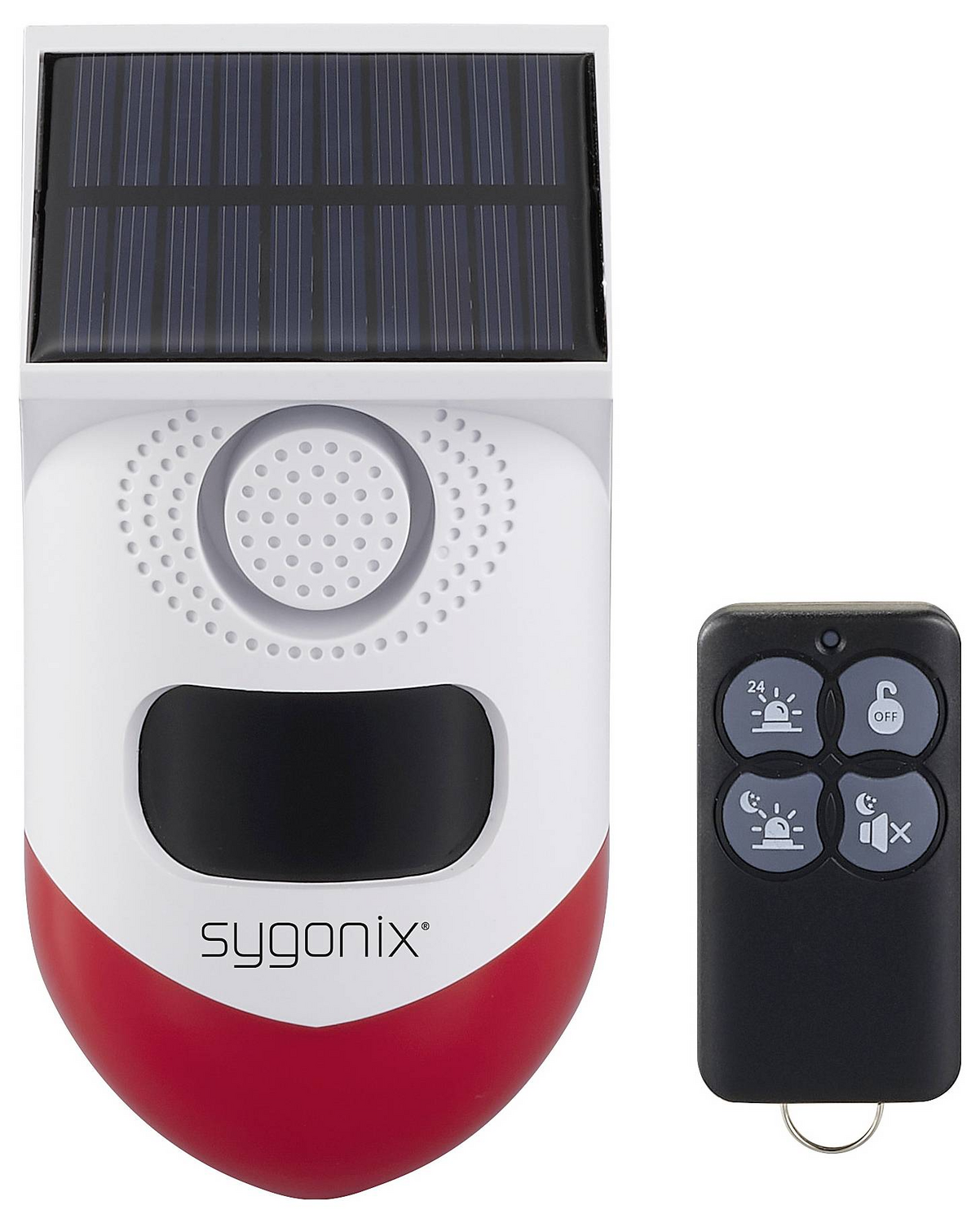 B-Ware Sygonix Mini Alarmanlage Alarmsystem Bewegungsmelder Fernbedienung Solar Wlan