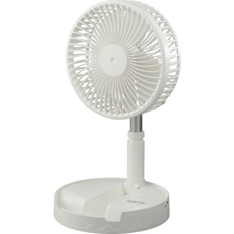 B-Ware Sygonix Mini Tischventilator Standventilator Höhenverstellbar Weiß 10 Stück - 4064161165943