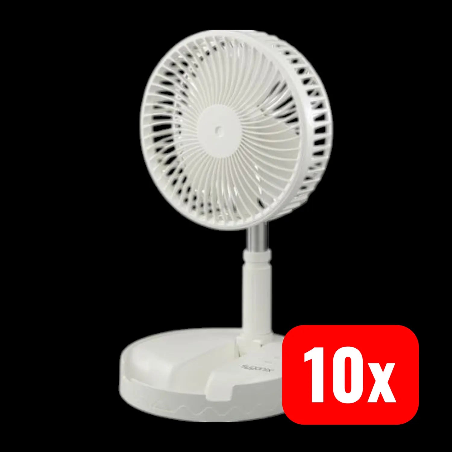 B-Ware Sygonix Mini Tischventilator Standventilator Höhenverstellbar Weiß 10 Stück - 4064161165943