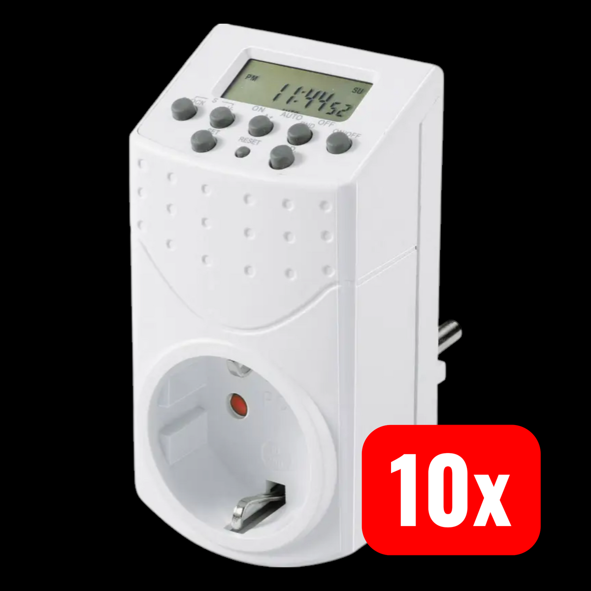 Sygonix SY-5045300 Mini Zeitschaltuhr Timer Wochenzeit digital weiß 10 STÜCK - 4064161205311