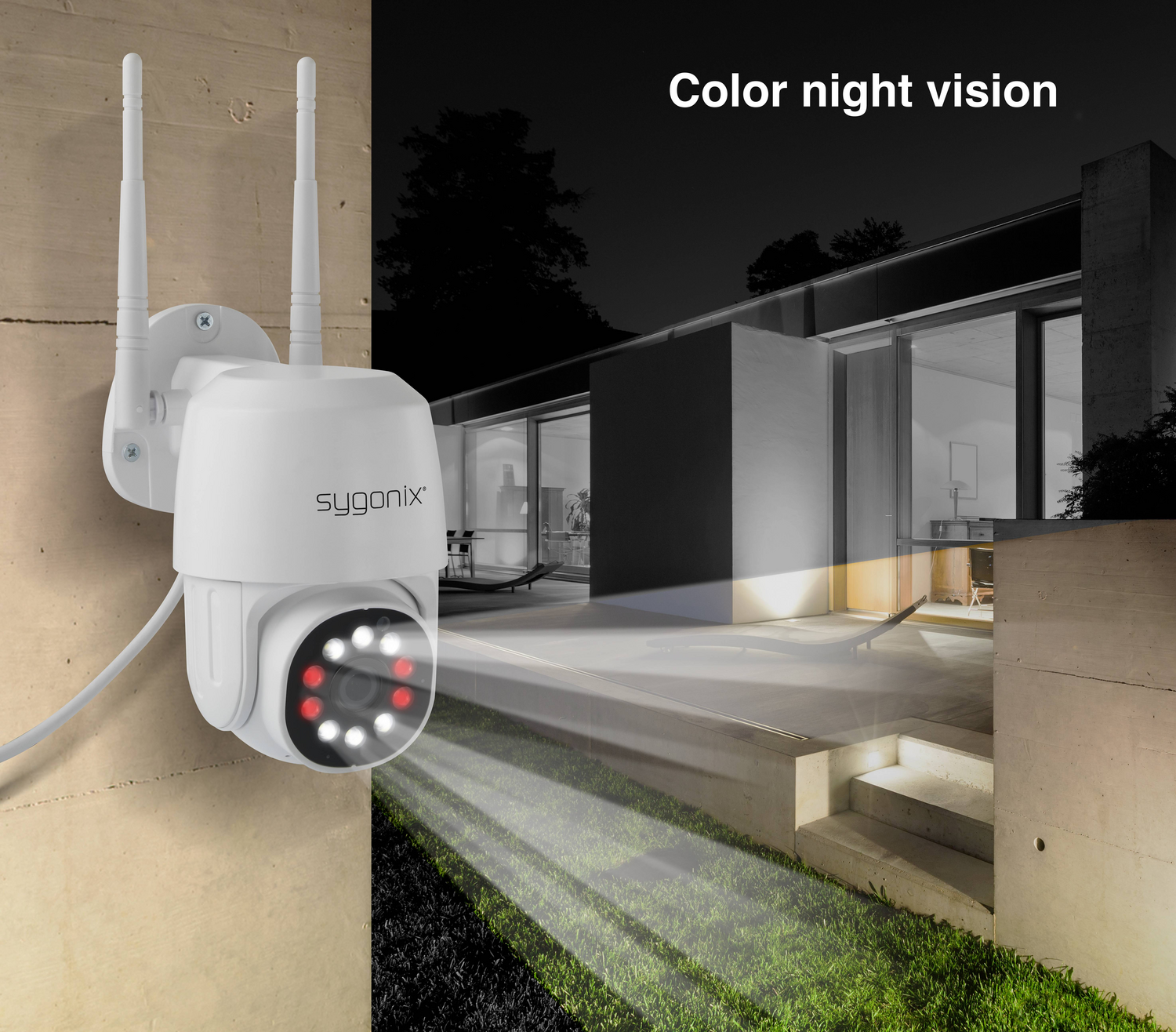 Sygonix Ptz Wlan Sy4760960 Lan Wlan Ip überwachungskamera Kamera Siehe Text/Foto C-Ware - 4064161183992