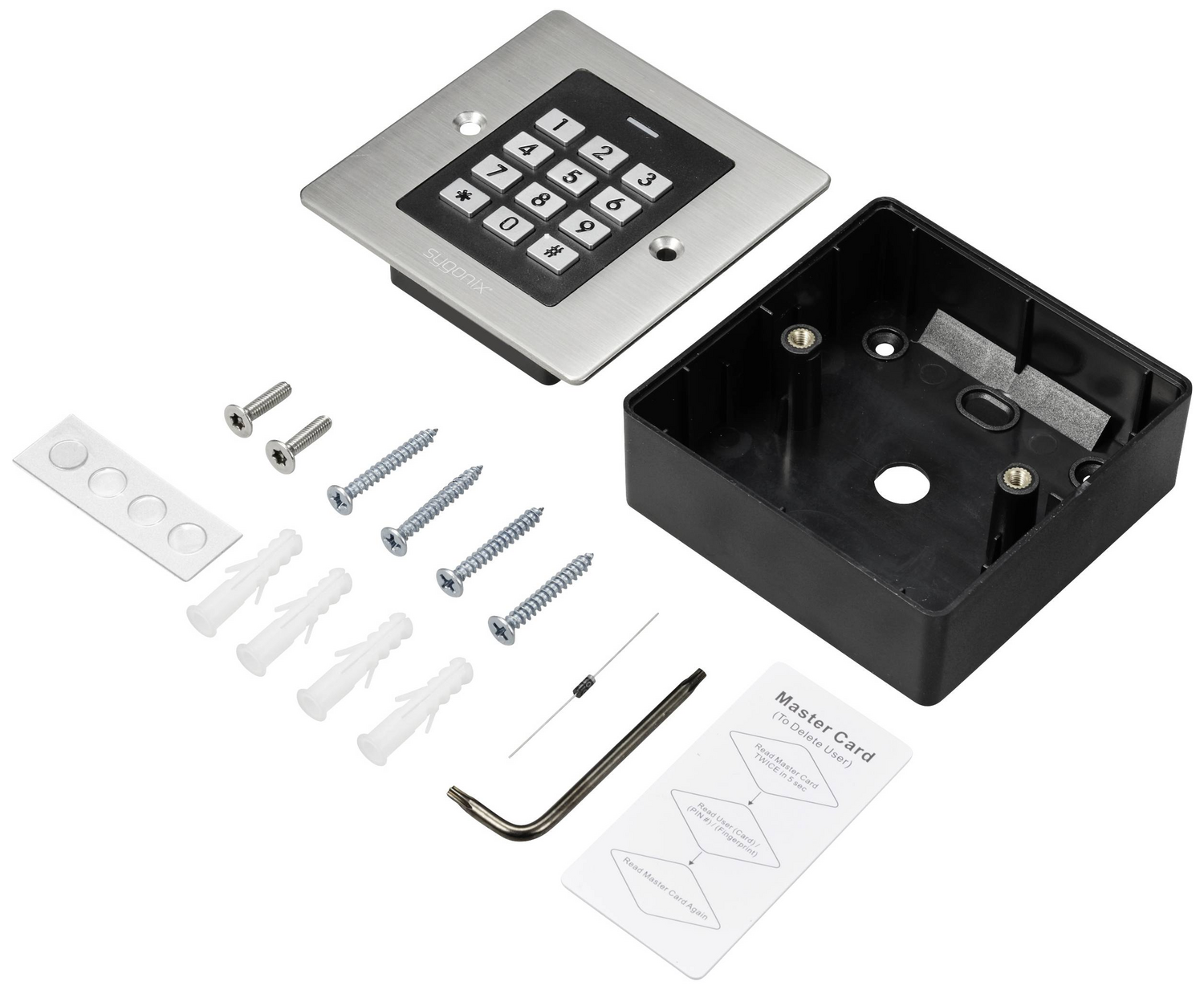 Sygonix Sy 6097866 Code Tastatur Mit Rfid Unterputz 12 V/Dc Rfid/Codeschloss Code B-Ware - 4064161319353