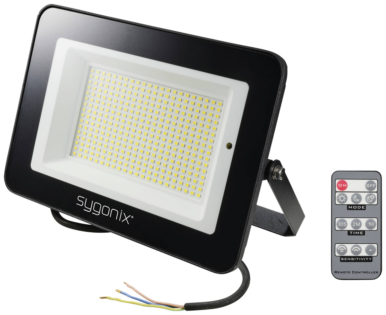 B-Ware Sygonix Strahler Fluter Sensor Led Schwarz Bewegungsmelder Fernbedienung 3 Stück - 4064161311173