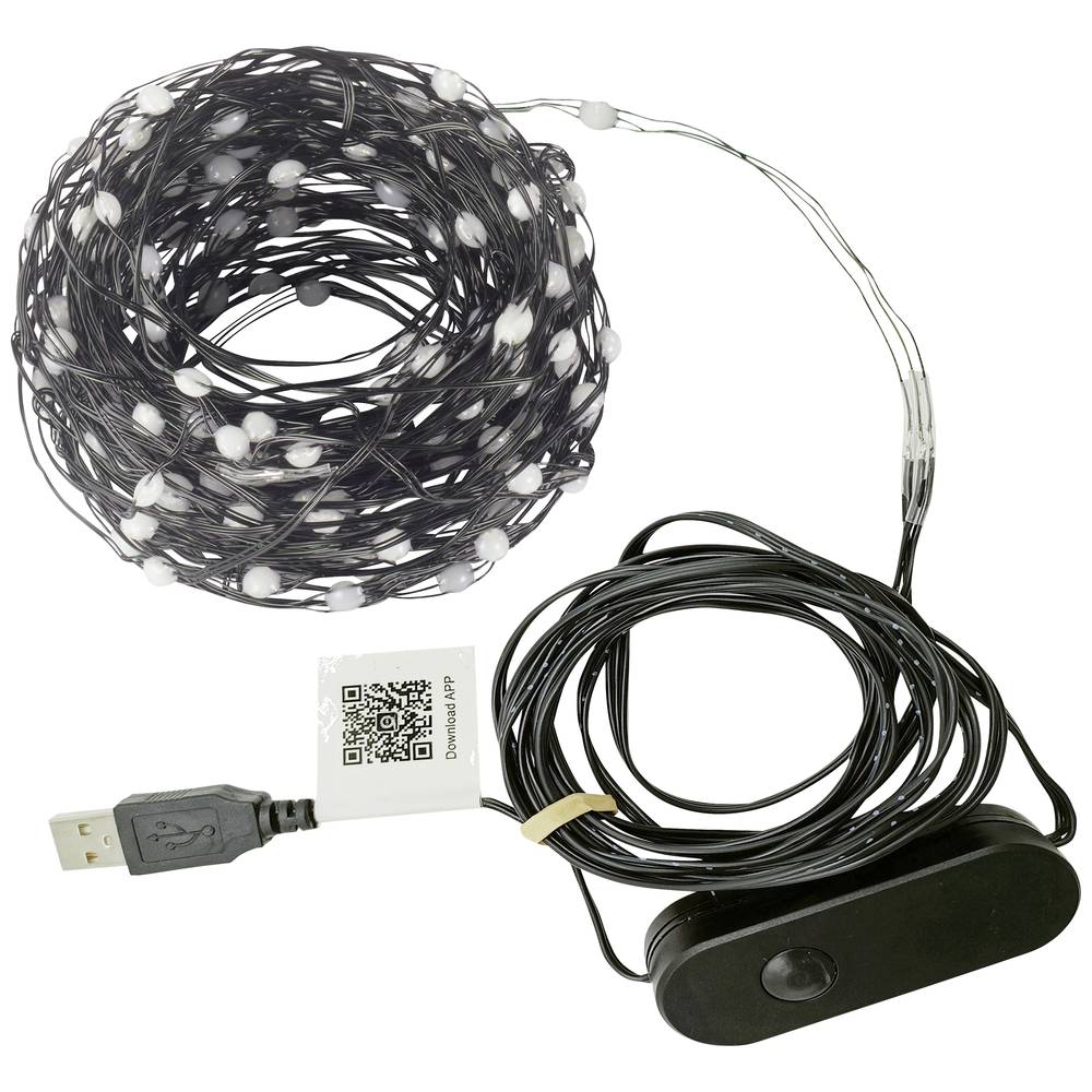 Sygonix SY-5167250 USB-Lichterkette Weihnachtsbeleuchtung Lichterkette 2 STÜCK - 4064161219257