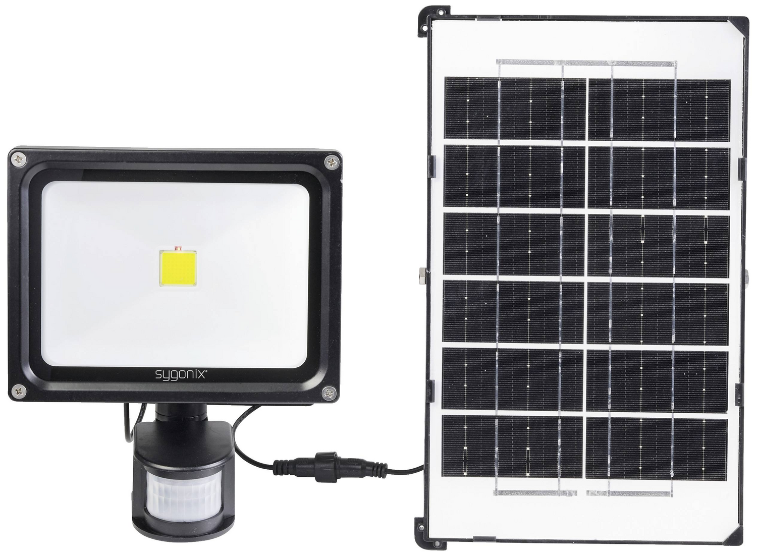 B-Ware Sygonix Sy 5461110 Solar Spot Mit Bewegungsmelder 30 W Neutralweiß Schwarz So947
