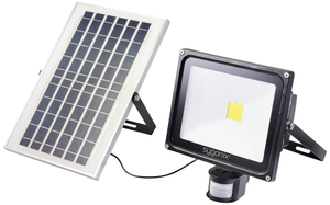 B-Ware Sygonix Sy 5461112 Solar Spot Mit Bewegungsmelder 50 W Neutralweiß Schwarz Lampe