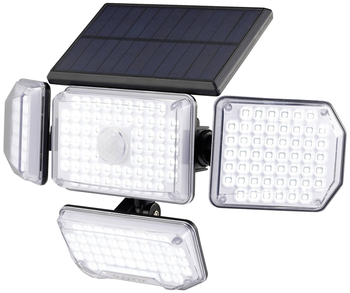 Sygonix Wandleuchte Außenleuchte Solar mit Bewegungsmelder 6500K IP44 schwarz - 4064161251011
