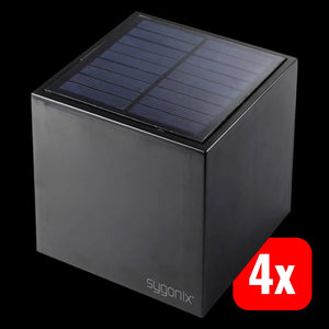 B-Ware Sygonix Sy 5499356 Solar Wandstrahler 0.9 W Warmweiß Schwarz Strahler 4 Stück