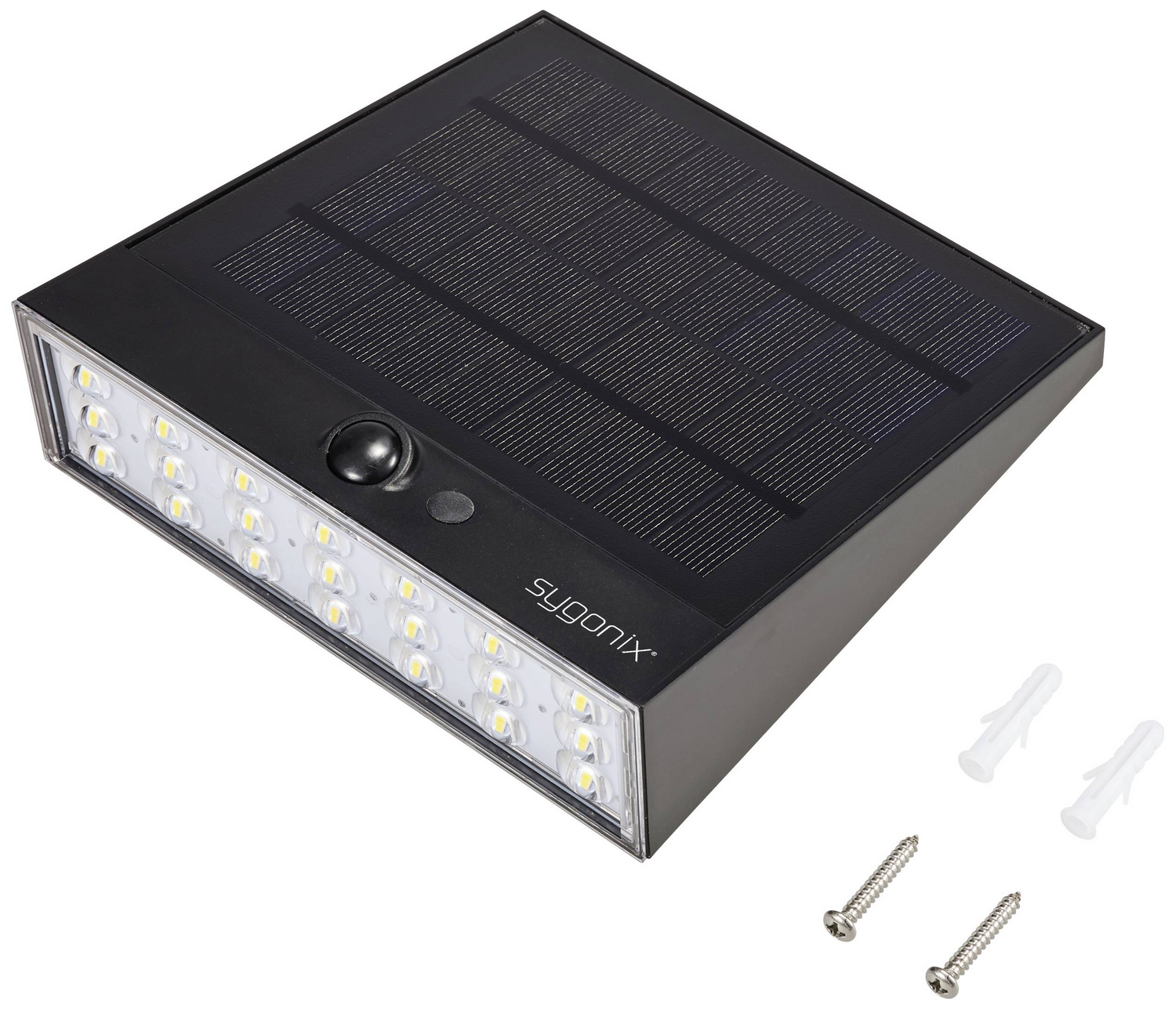 B-Ware Sygonix Sy 5801970 Solar Wandstrahler Mit Bewegungsmelder Anthrazit Grau