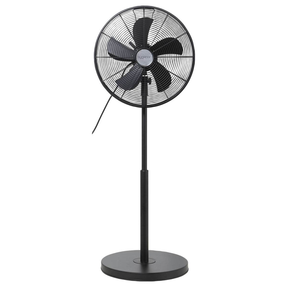 Sygonix Standventilator Ventilator Lüfter Schwarz Höhenverstellbar 50W 445mm - 4064161389417