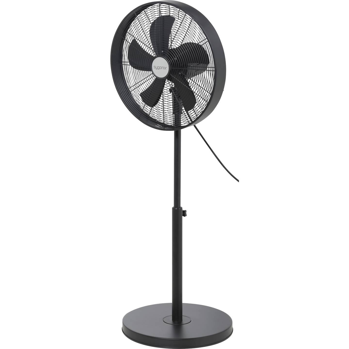 Sygonix Standventilator Ventilator Lüfter Schwarz Höhenverstellbar 50W 445mm - 4064161389417
