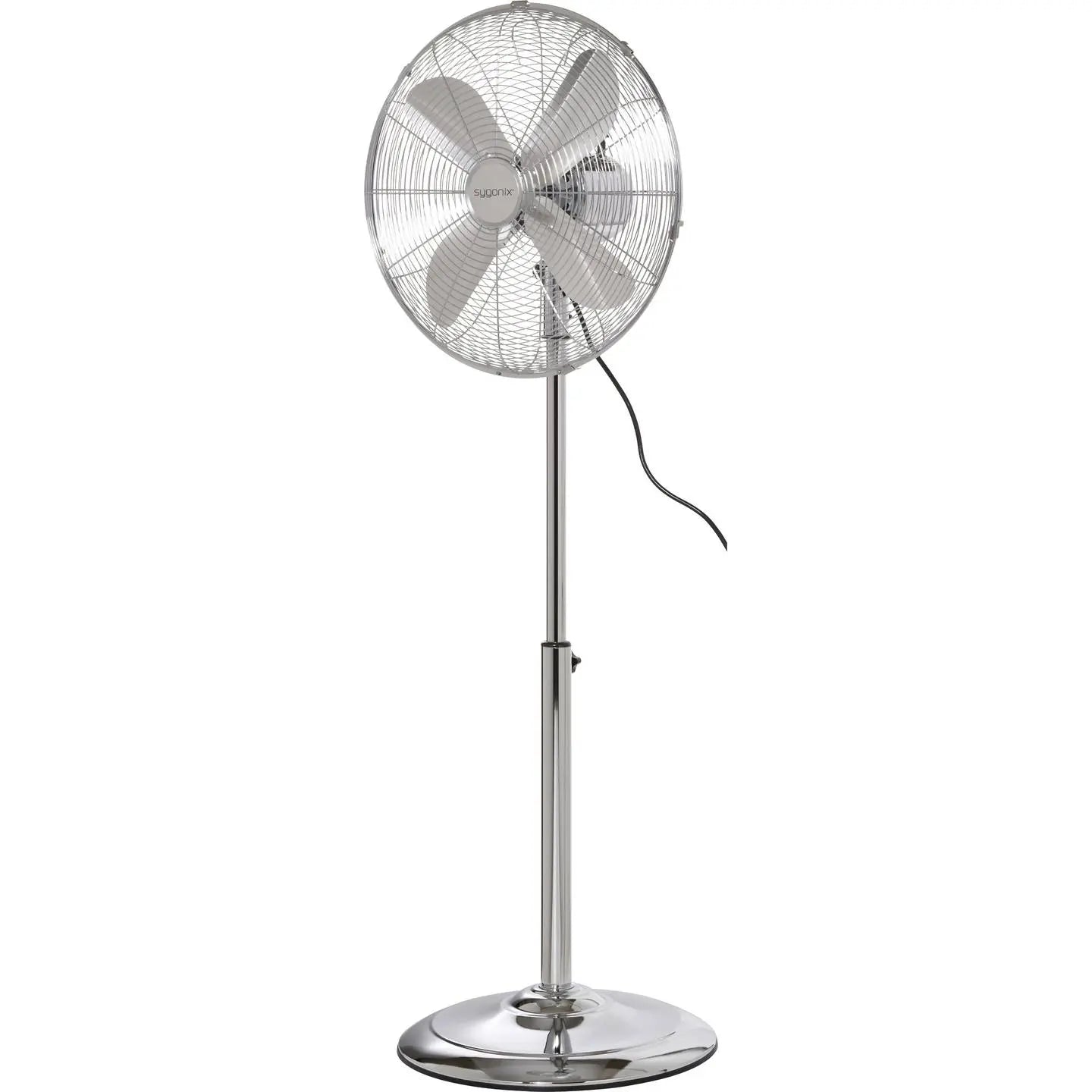 B-Ware Sygonix Standventilator Ventilator Lüfter Chrom Schwenkbar Verstellbar Metall - 4064161489353