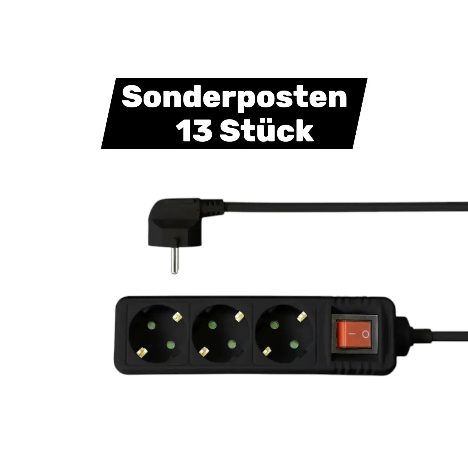 B-Ware Sygonix Sy4890984 Steckdosenleiste Schalter Schutzkontakt 3fach 1,4m 13 Stück - 4064161192383