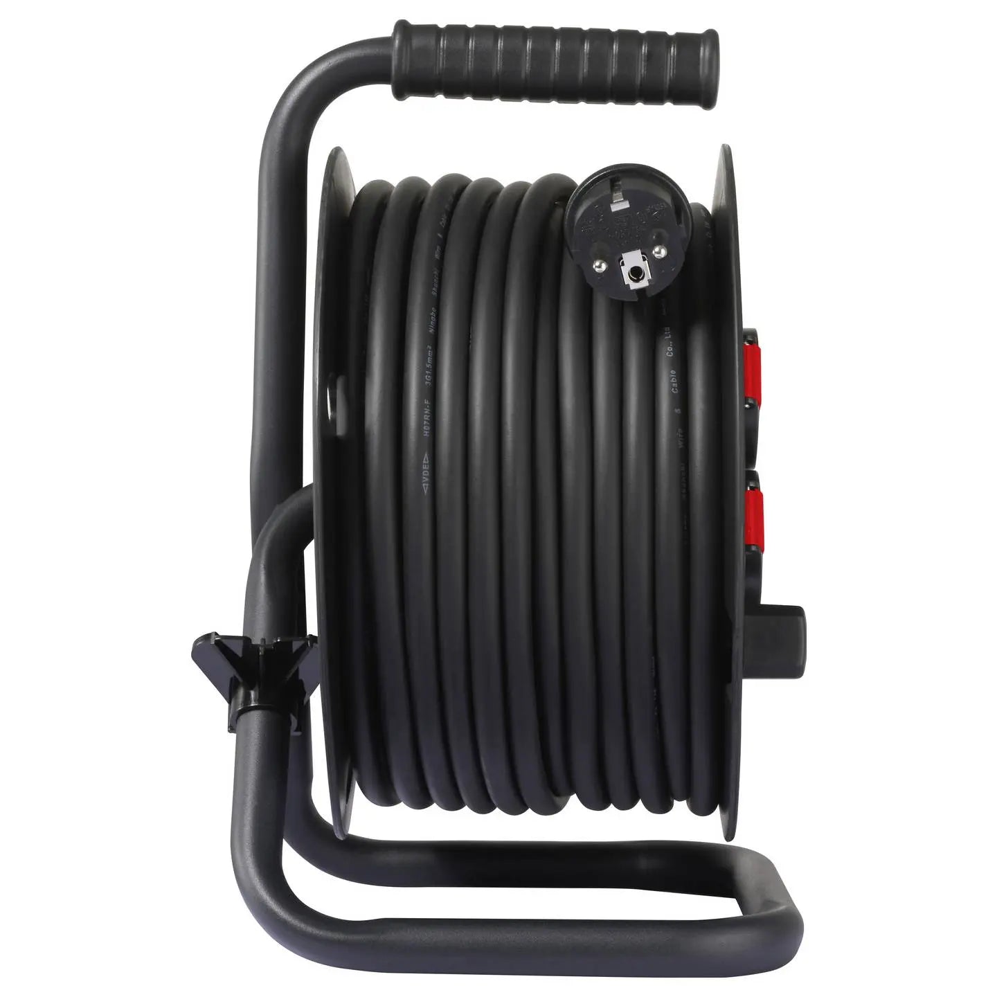 B-Ware Sygonix Kabeltrommel Kabelrolle Schwarz Schutzkontakt 4fach Kabel 25m Ip44 - 4064161478777
