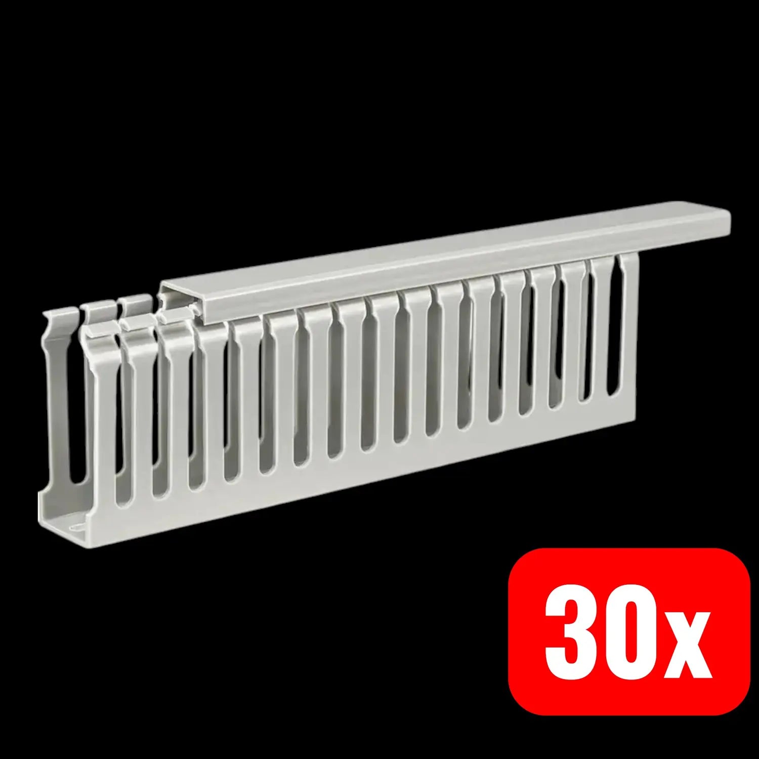 B-Ware Sygonix Verdrahtungskanal Kabelkanal Grau Kanal 2000 X 25 X 65 Mm 30 Stück - 4064161205557