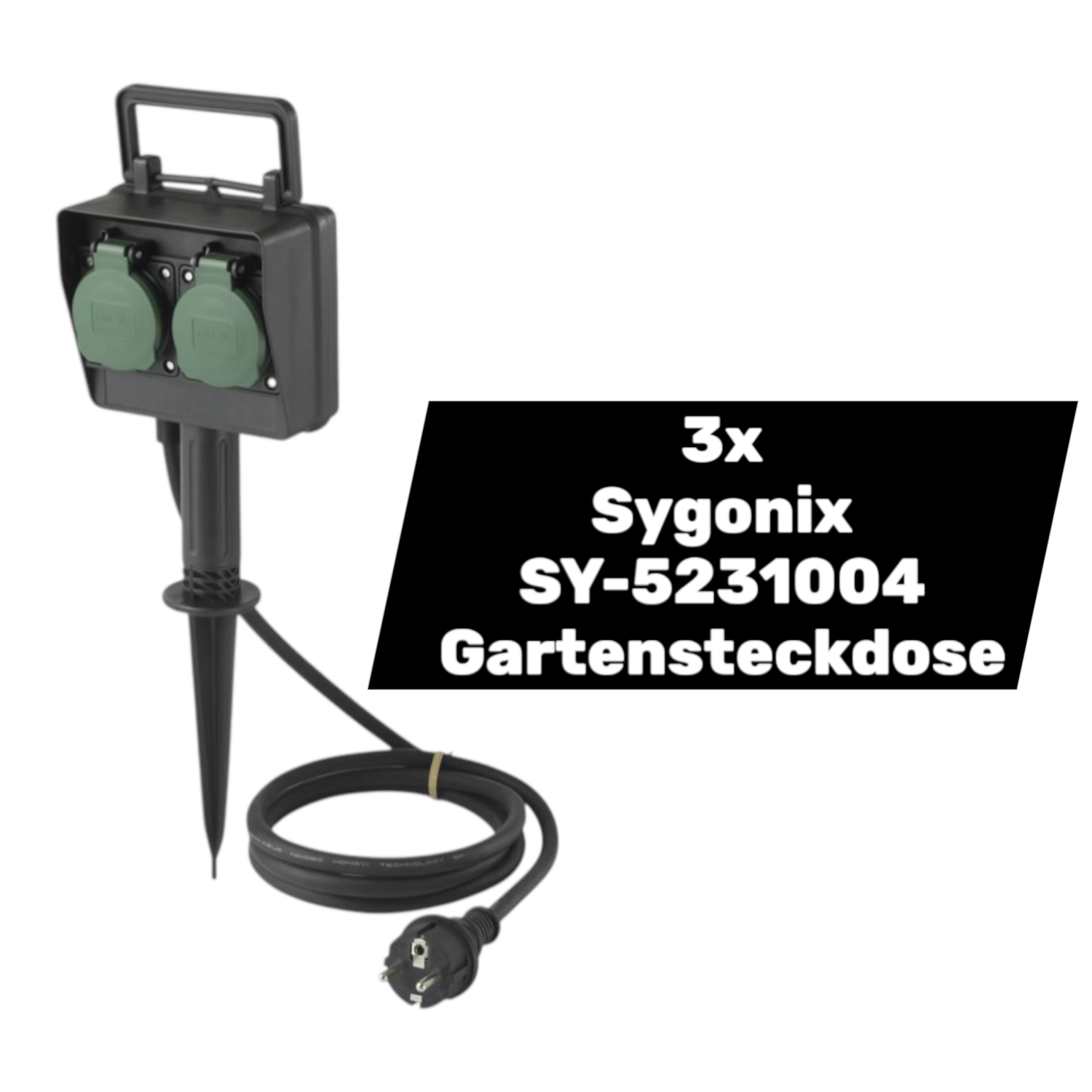 Sygonix Sy 5231004 Gartensteckdose Energiestation Außenbereich 3 Stück B-Ware - 4064161226217