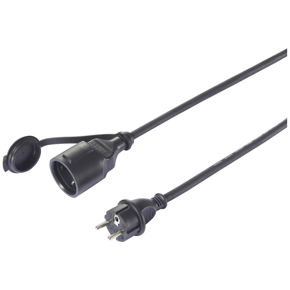 B-Ware Sygonix Sy 6052178 Personenschutz Verlängerungskabel Prcd 230 V/Ac Schwarz Ip44
