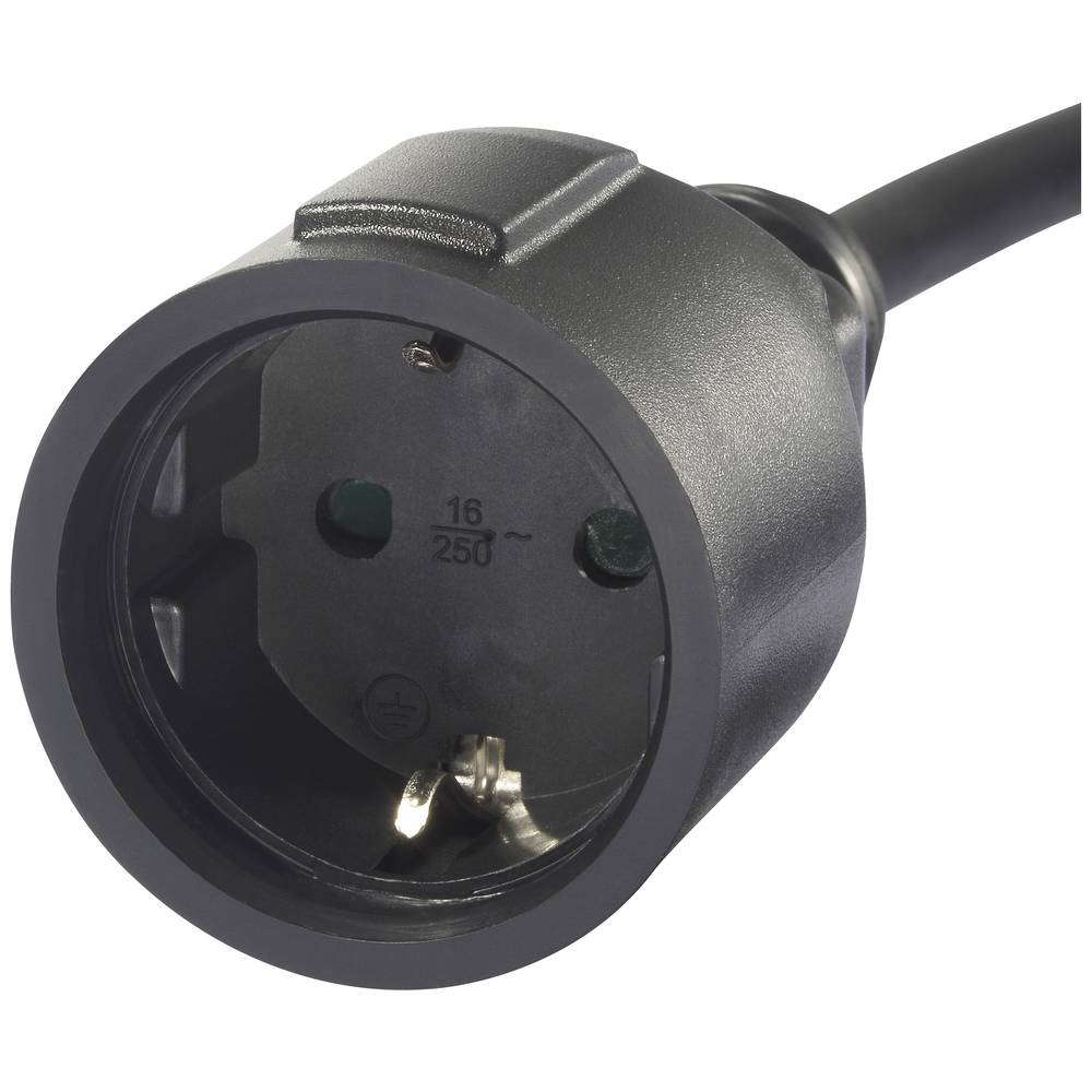 B-Ware Sygonix Sy 6052178 Personenschutz Verlängerungskabel Prcd 230 V/Ac Schwarz Ip44