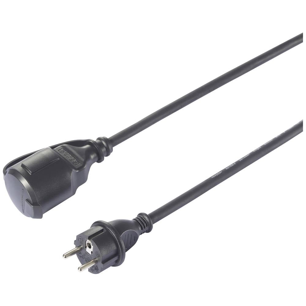 B-Ware Sygonix Sy 6052178 Personenschutz Verlängerungskabel Prcd 230 V/Ac Schwarz Ip44