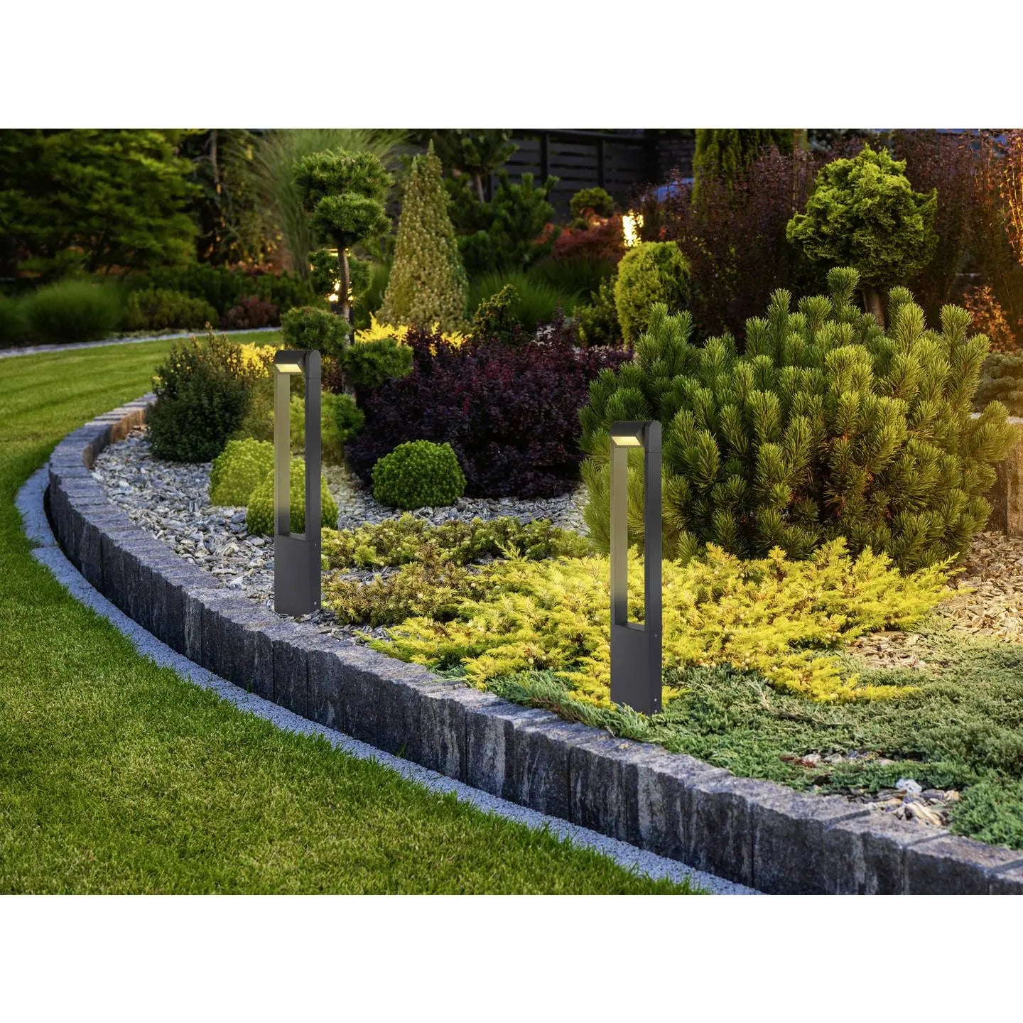 B-Ware Sygonix Wegeleuchte Außenlampe Wegleuchte Led 3000 K Schwarz Aluminium Glas 65cm - 4064161472737