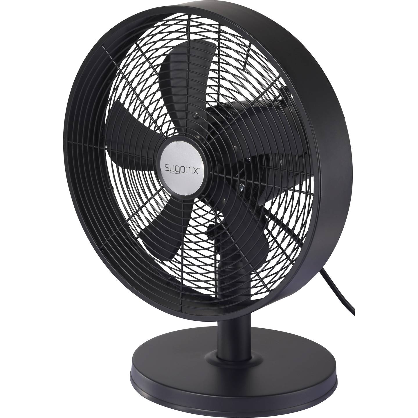 B-Ware Sygonix Tischventilator Ventilator Lüfter Sy 6661436 Schwarz Aluminium - 4064161389400