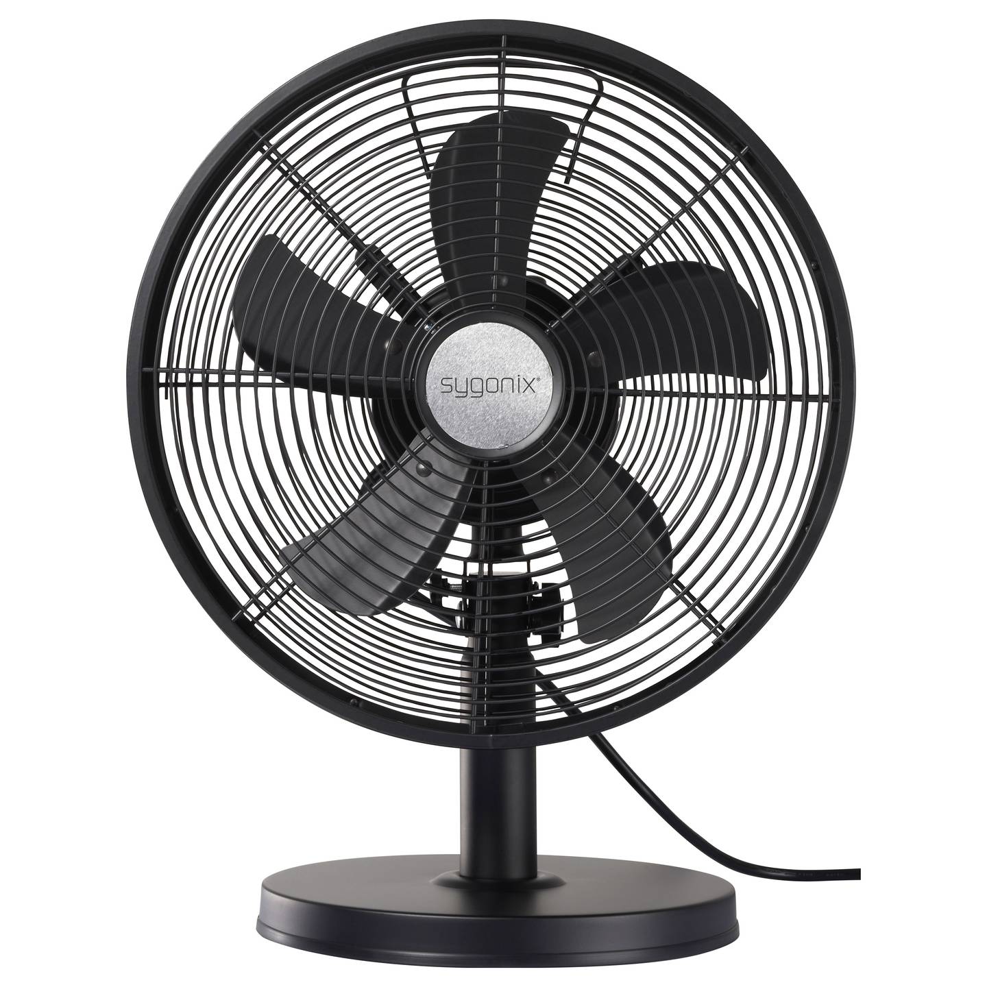 Sygonix Tischventilator Ventilator Lüfter SY-6661436 Schwarz Aluminium - 4064161389400