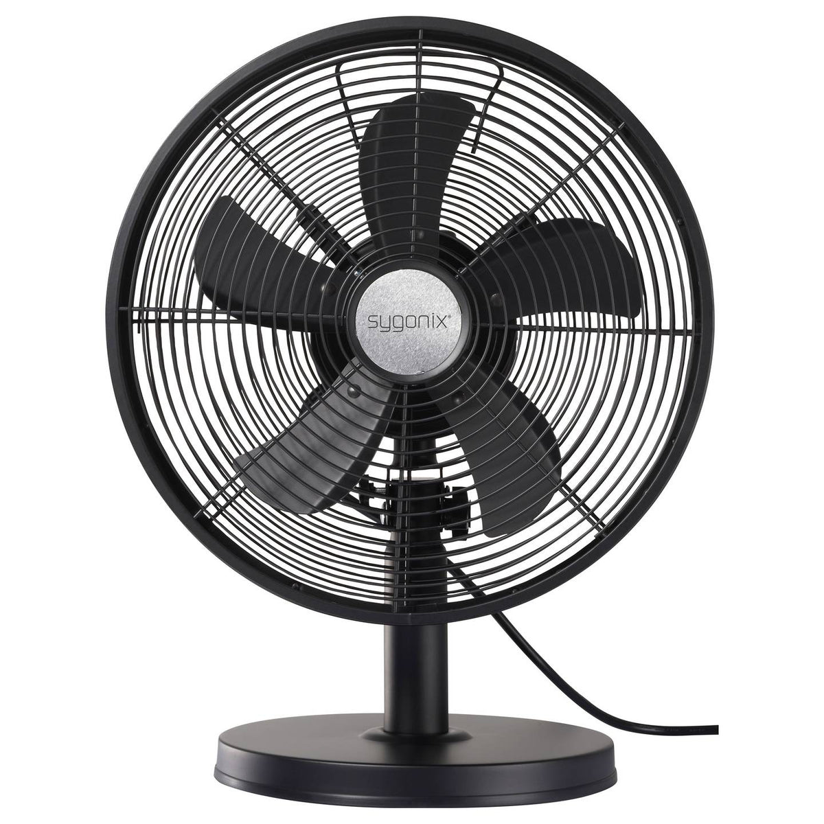 Sygonix Tischventilator Ventilator Lüfter SY-6661436 Schwarz Aluminium - 4064161389400