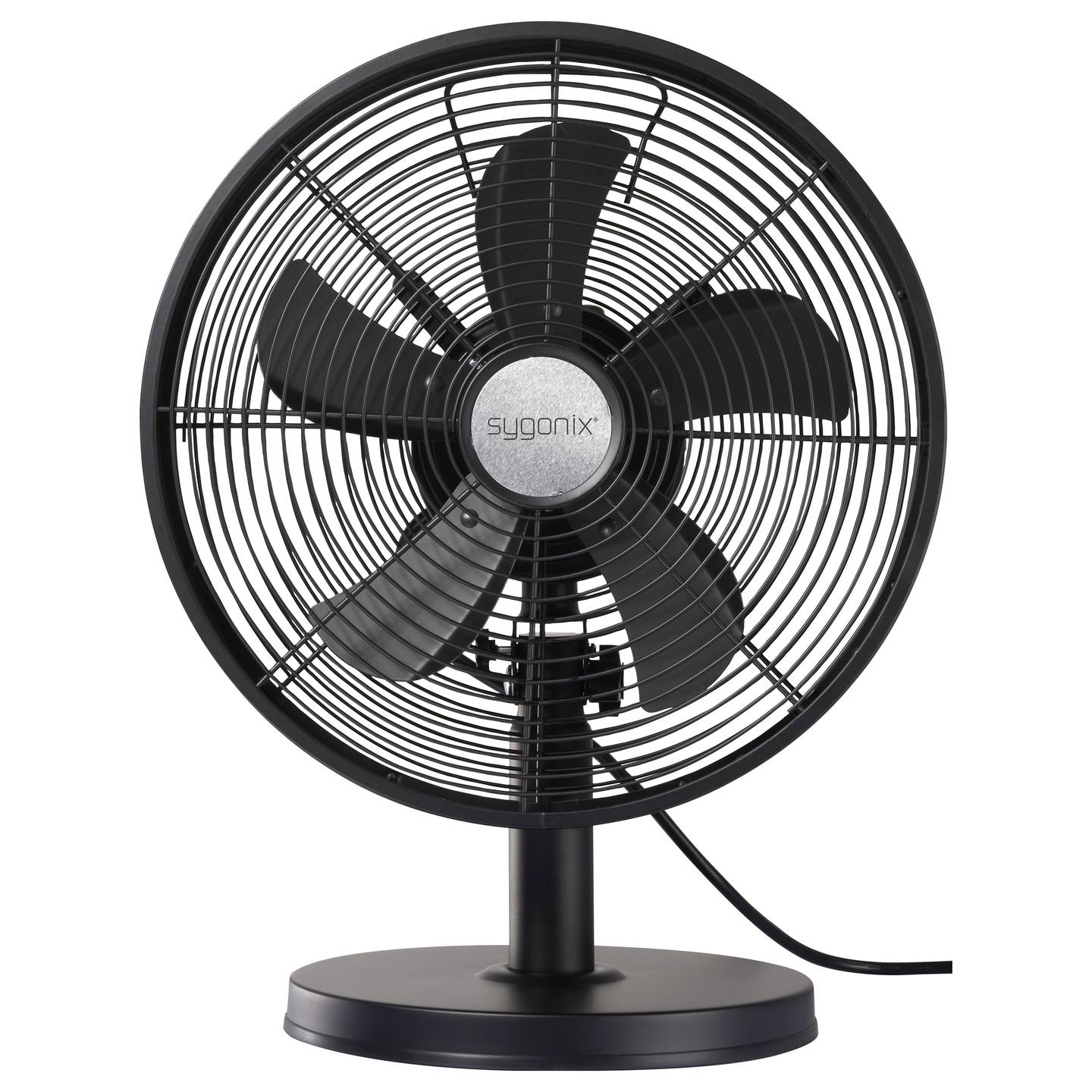 B-Ware Sygonix Tischventilator Ventilator Lüfter Sy 6661436 Schwarz Aluminium - 4064161389400
