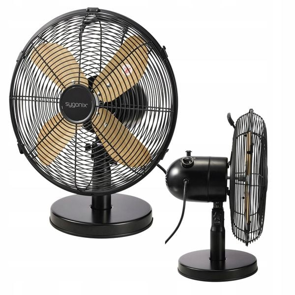 B-Ware Sygonix Tischventilator Ventilator Lüfter Schwarz 40 W Schreibtisch Konferenzraum - 4064161295961