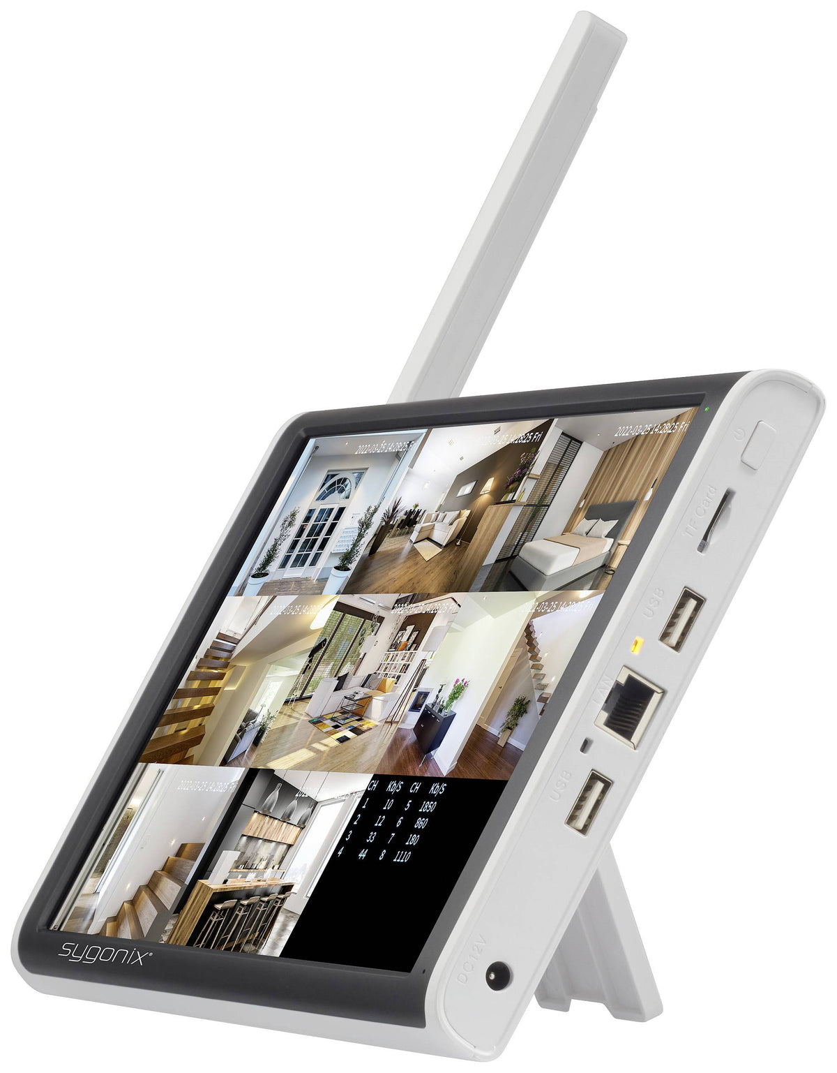 Sygonix Überwachungsset Kamera Funkkamera LCD Monitor IP65 Schwarz 1080p Cam - 4064161326078