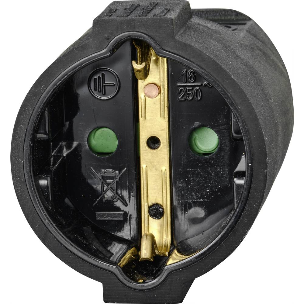 Sygonix Verlängerungskabel Stromkabel Schwarz Stromleitung 5 m 16 A 6 STÜCK - 4064161188898