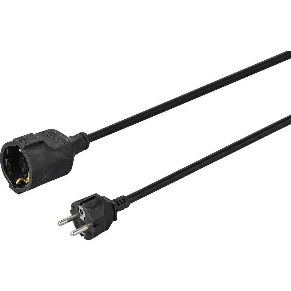 B-Ware Sygonix Verlängerungskabel Stromkabel Schwarz Stromleitung 5 M 16 A 6 Stück - 4064161188898