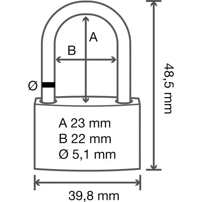 B-Ware Sygonix Vorhängeschloss Schloss 3 Schlüssel Messing Goldgelb 39,8 Mm 279 Stück - 4064161205236